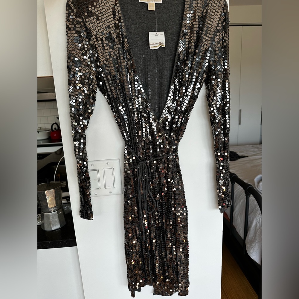 Michael Kors Sequin Wrap Dress
